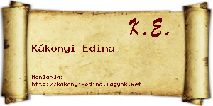 Kákonyi Edina névjegykártya